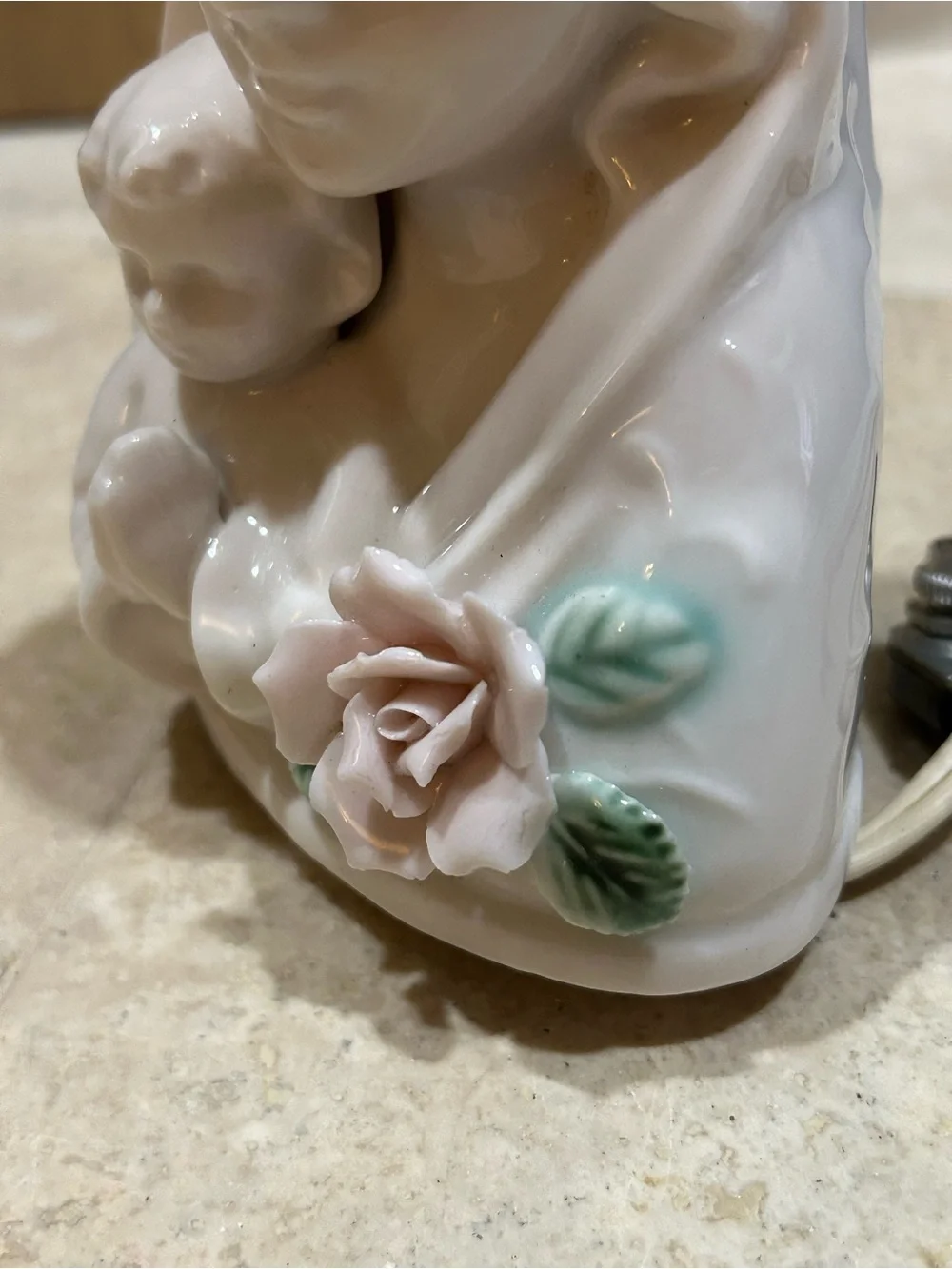 Vintage SANMYRO Madonna and Child NIGHT light Table Lamp